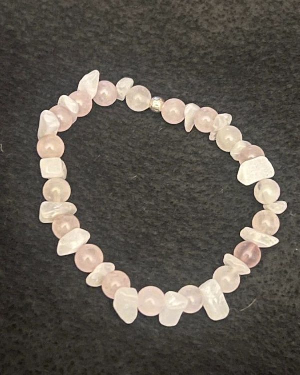 Rose Quartz & White Jade Love and Prosperity Bracelet 