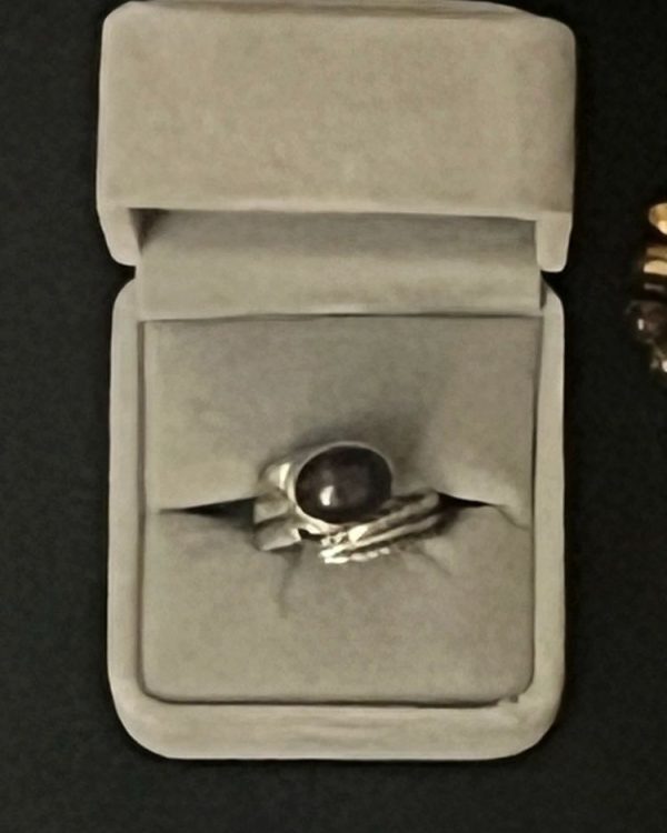 Amethyst Feather ring