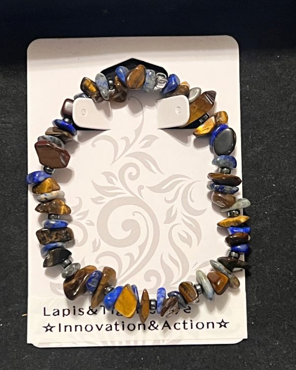 Lapis & Tiger’s Eye Innovation Bracelet (chips)