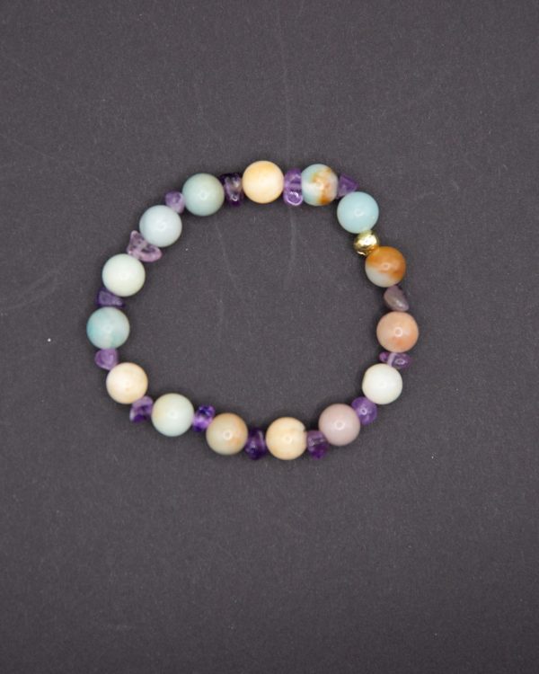Amazonite/Amethyst Bracelet