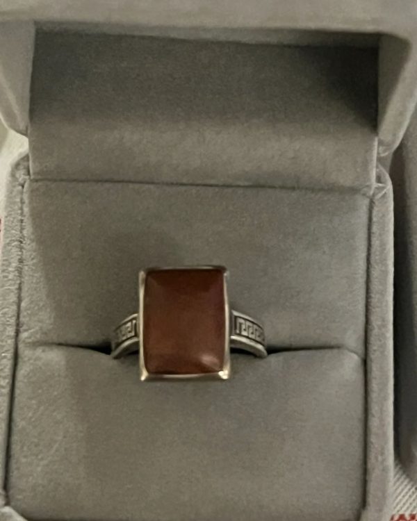 Red Jasper Adjustable Ring