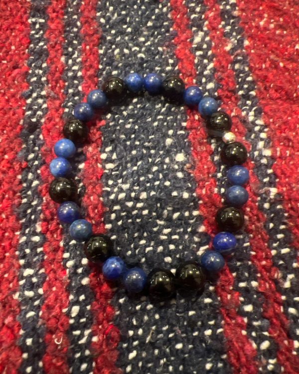 Lapis & Obsidian Protection Bracelet