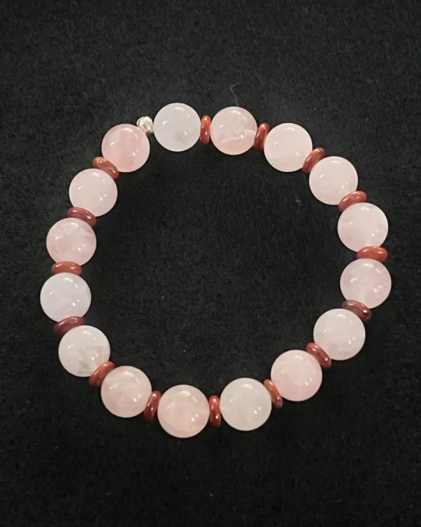 Rose Quartz/ Red Jasper Love & Companionship Bracelet