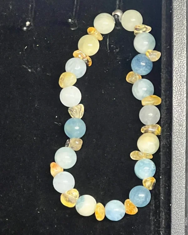 Aquamarine & Citrine Optimism Bracelet
