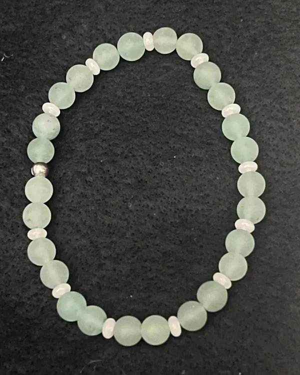 Green Aventurine/ white Jade Luck & Prosperity Bracelet