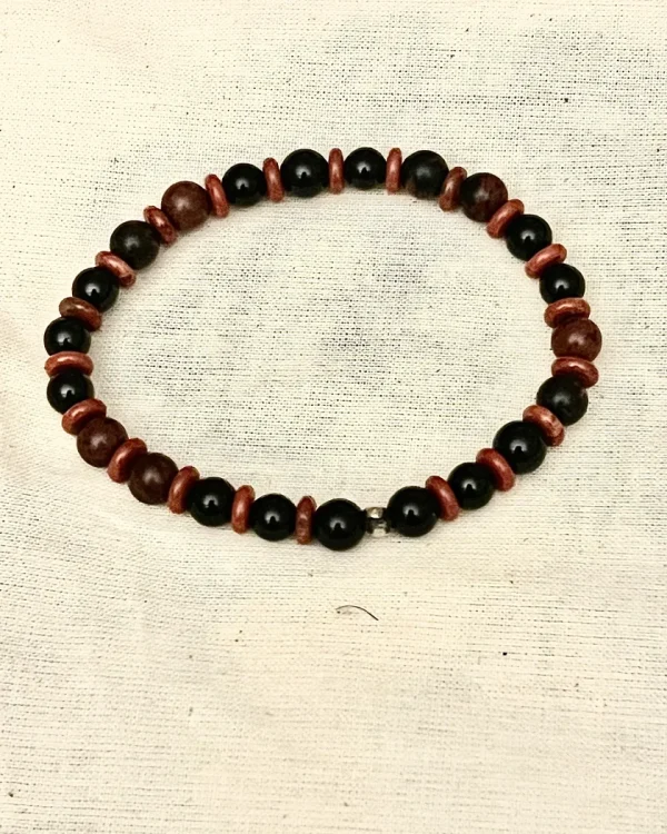 Red Jasper/Obsidian Protection Bracelet