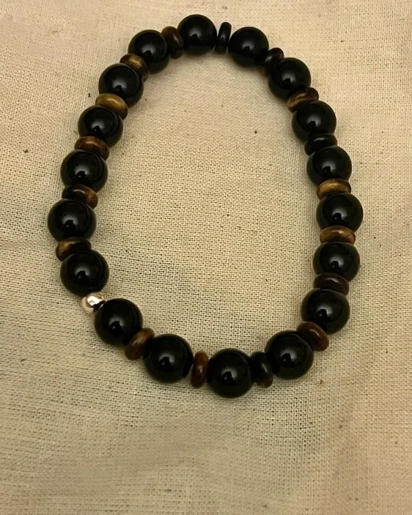Tiger’s eye & Obsidian Protection Bracelet 