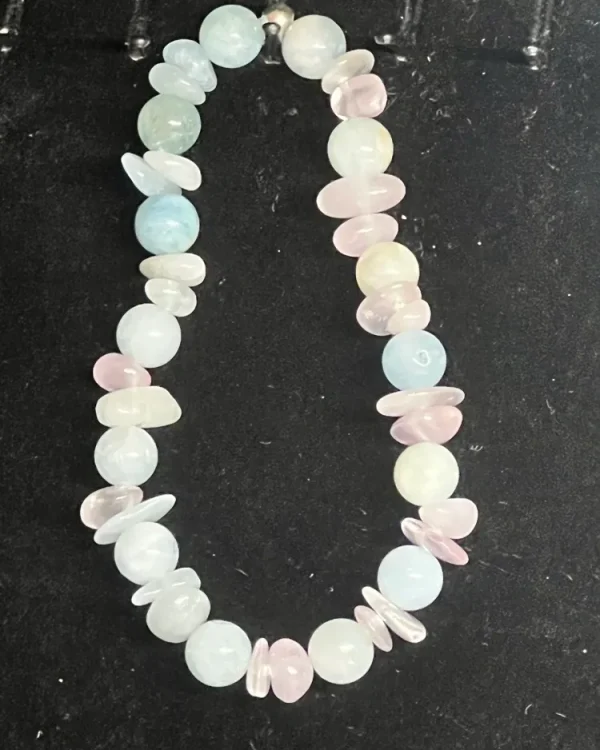 Aquamarine & Rose Quartz Bracelet