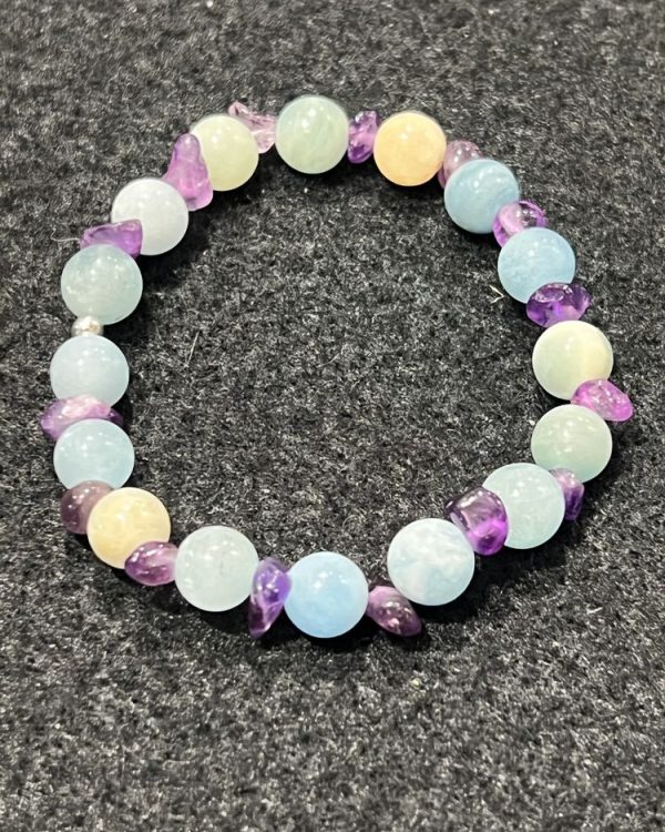 Aquamarine & Amethyst Clarity Bracelet