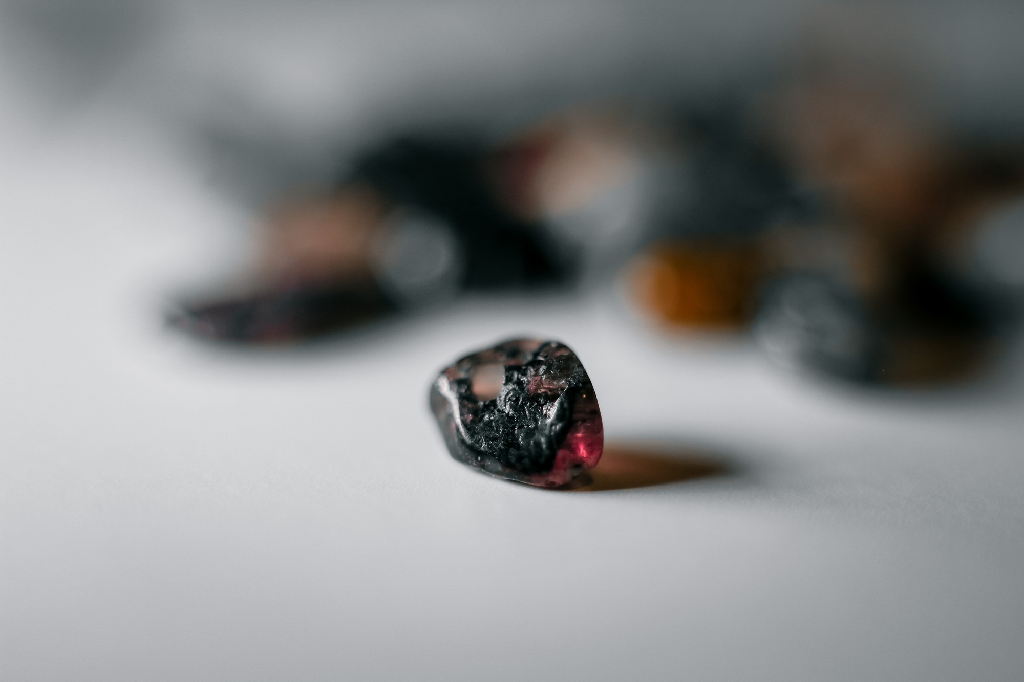 Beautiful black gemstone tourmaline