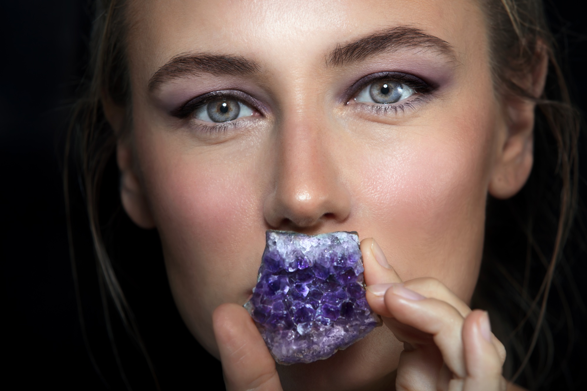 Beautiful Girl with Amethyst