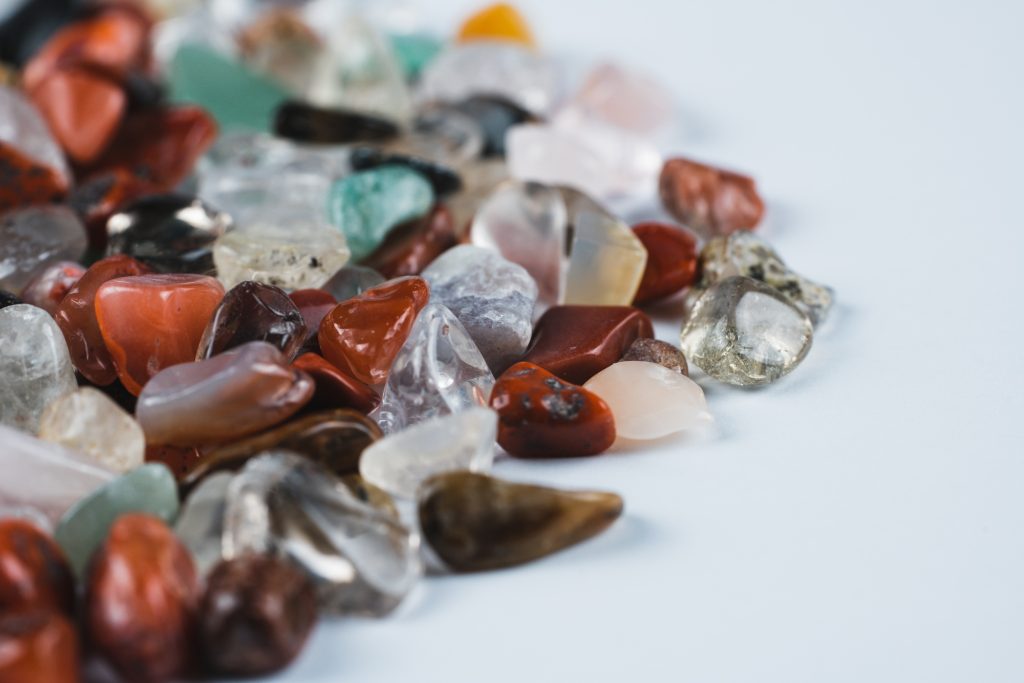 Heap of fluorite stones