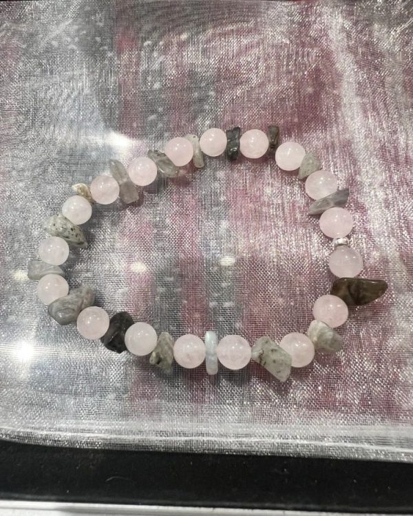 Rose Quartz & Labradorite Reflection Bracelet